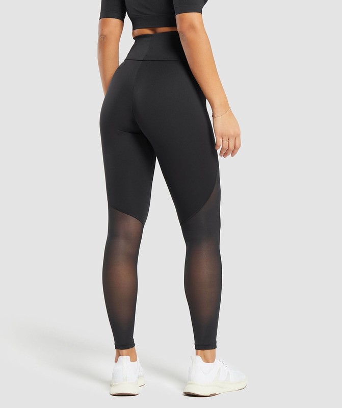 Gymshark Everyday Mesh Legging Leggings Dam Svarta | 247RFDCHT