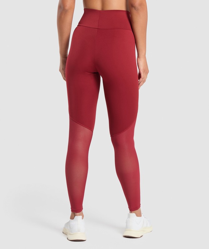 Gymshark Everyday Mesh Leggings Leggings Dam Röda | 014HTUWEJ