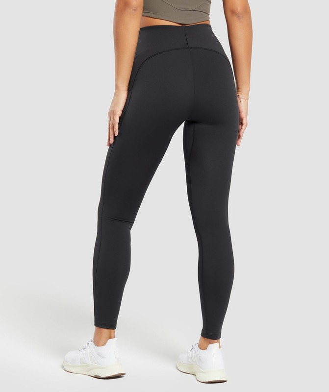 Gymshark Everyday Scoop Leggings Leggings Dam Svarta | 951WUOVRH