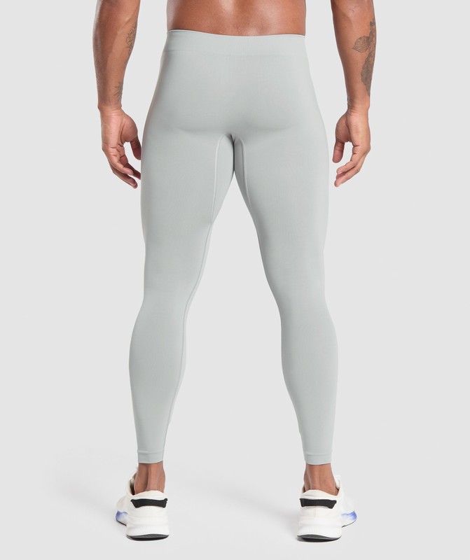 Gymshark Everyday Seamless Baselayer Leggings Leggings Herr Silver Grå | 647PJGZTK