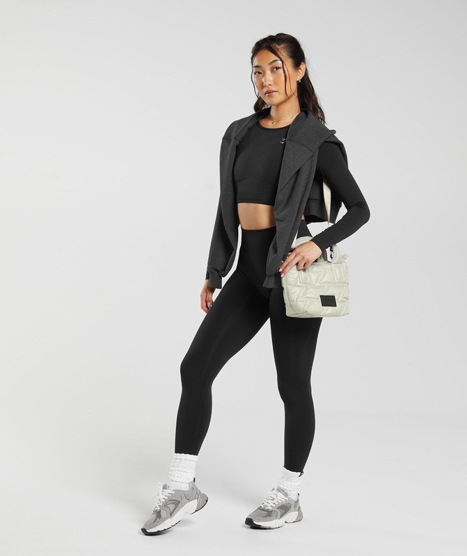 Gymshark Everyday Seamless Long Sleeve Crop Top Crop Top Dam Svarta | 093LYASQT