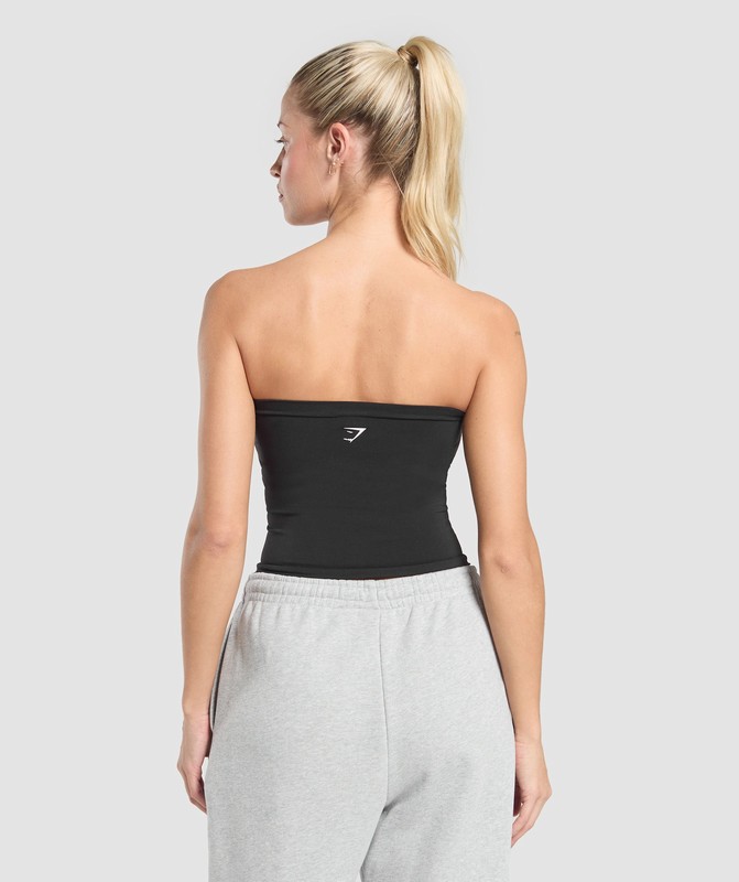 Gymshark Everyday Seamless Midi Tube Top Top Dam Svarta | 170CDPYMN