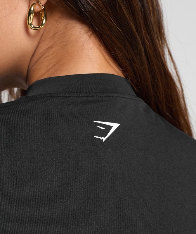 Gymshark Everyday Seamless Zip Tracktop Top Dam Svarta | 910EURQMY