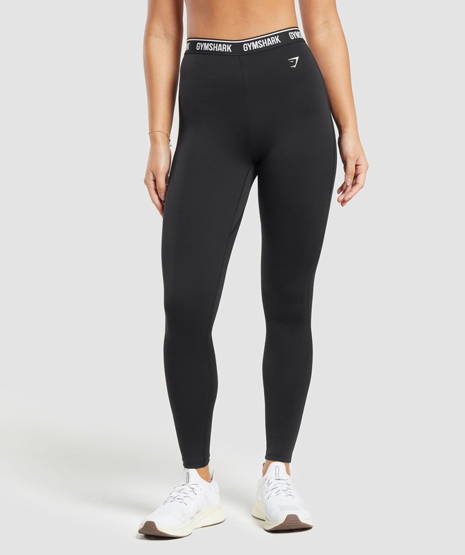 Gymshark Everyday Waistband Leggings Leggings Dam Svarta | 346ALMCBP