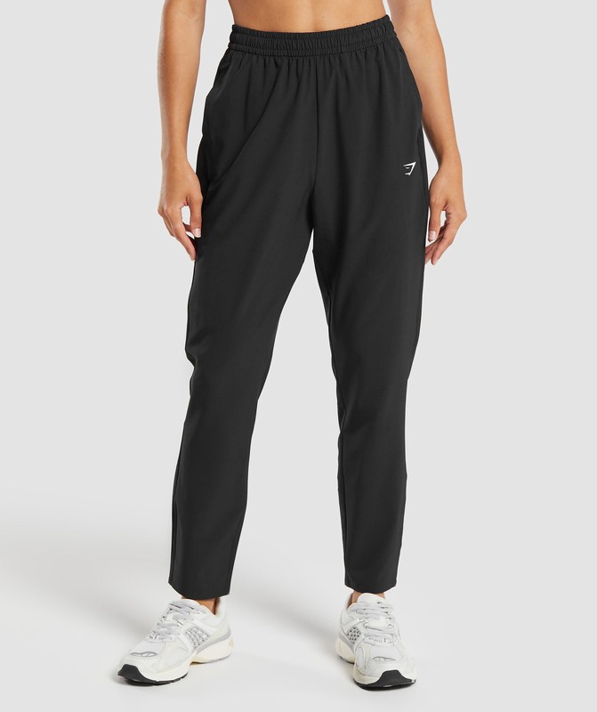 Gymshark Everyday Woven Pant Byxor Dam Svarta | 058REFZQY