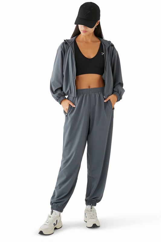 Gymshark Everywear Cropped Lightweight Jacket Jacka Dam Slate Teal | 357UCSQZV