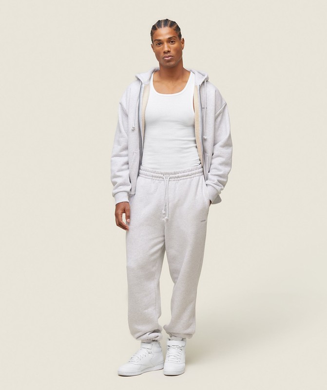 Gymshark Everywear Relaxed Zip Hoodie Hoodie Herr Grå | 243TCNZMR