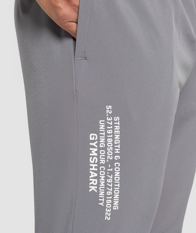 Gymshark Fitness Apparel Woven Joggers Joggingbyxor Herr Grå | 579VJREKY