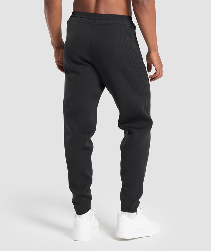 Gymshark Flat Knit Joggers Joggingbyxor Herr Svarta | 425BFWLID