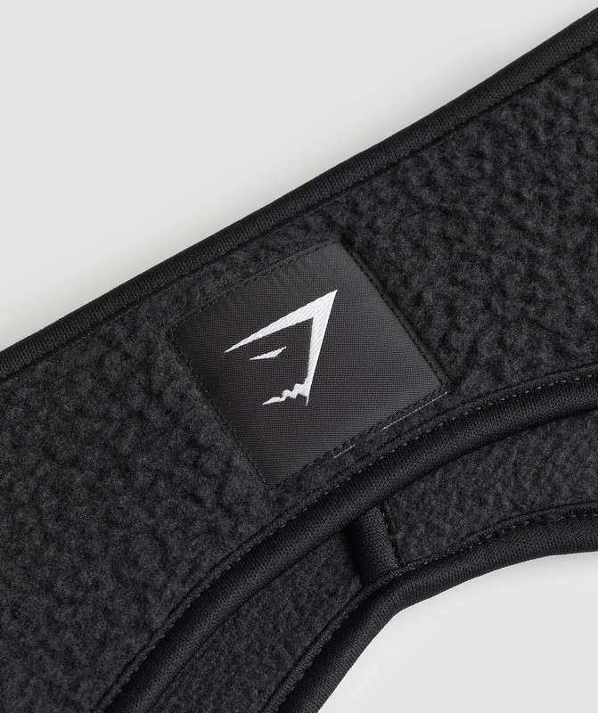 Gymshark Fleece Headband Pannband Herr Svarta | 209ENODWG
