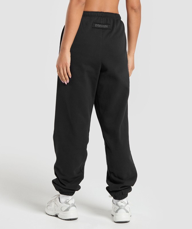 Gymshark Fleece Joggers Joggingbyxor Dam Svarta | 326PLIVJN
