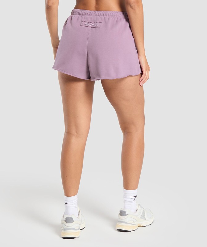 Gymshark Fleece Shorts Shorts Dam Lila | 501OAJCBV