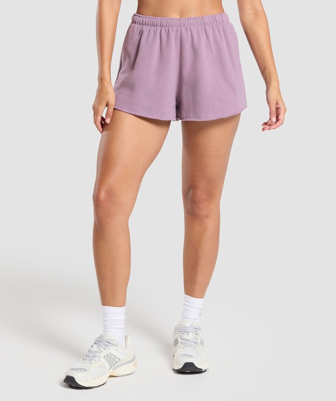 Gymshark Fleece Shorts Shorts Dam Lila | 501OAJCBV