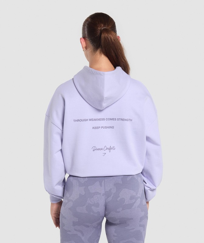 Gymshark GS X Diana Oversized Graphic Hoodie Hoodie Dam Powdered Lilac | 146UVCXJN