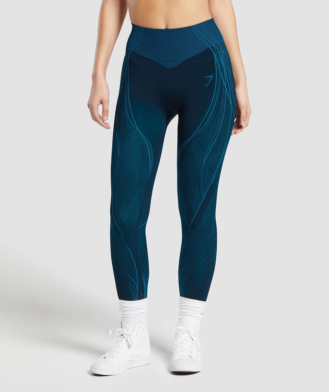 Gymshark GS x Analis Leggings Leggings Dam Blå Blå | 362AQIZNU