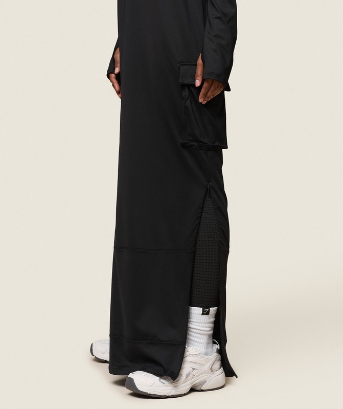 Gymshark GS x Leana Deeb Abaya Top Dam Svarta | 397CFHTNM