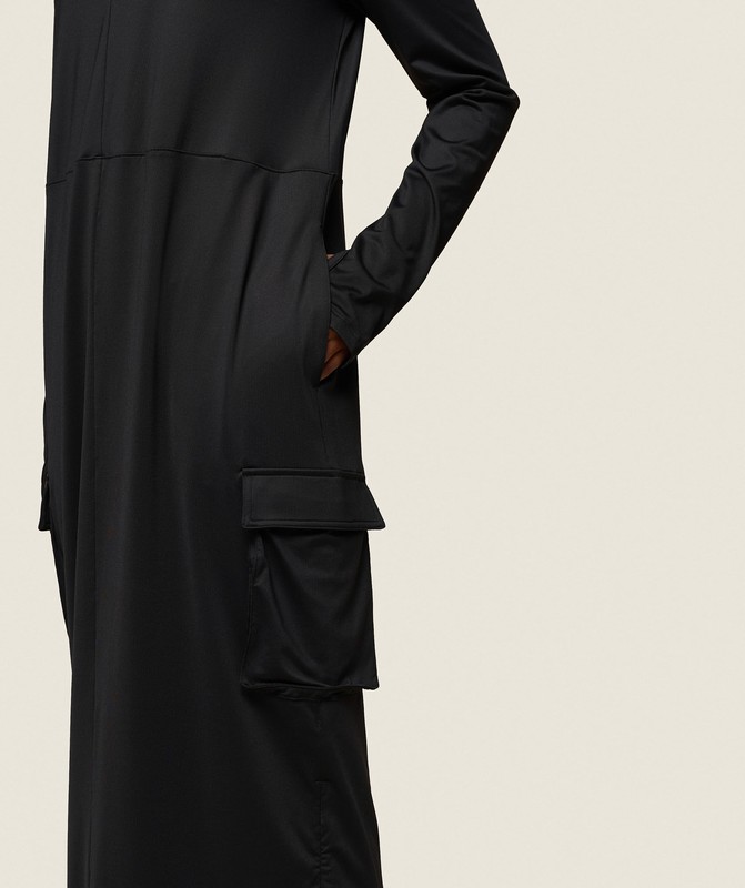 Gymshark GS x Leana Deeb Abaya Top Dam Svarta | 397CFHTNM