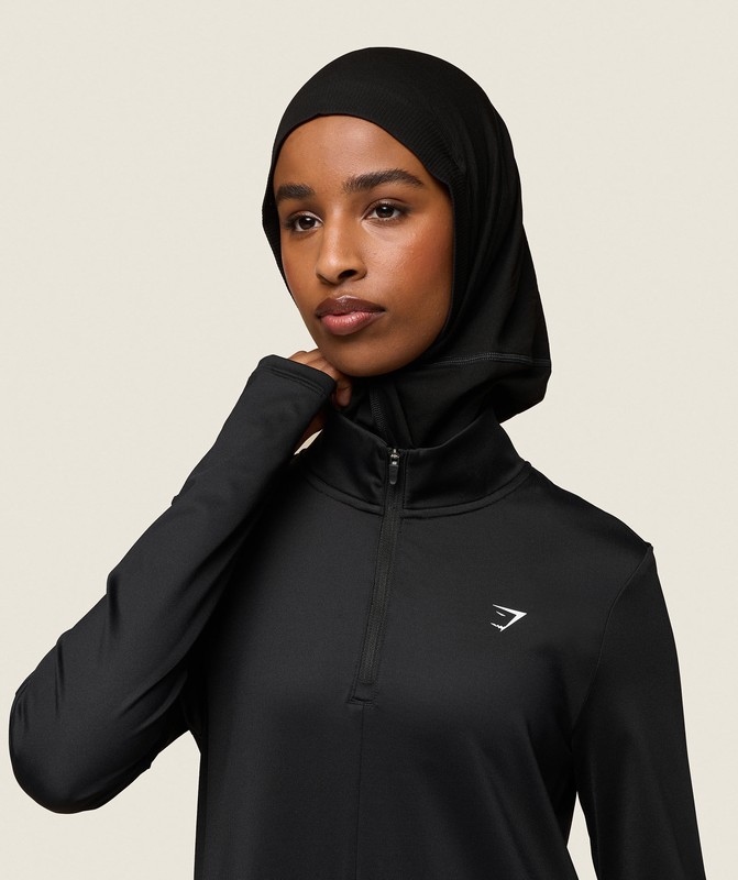 Gymshark GS x Leana Deeb Abaya Top Dam Svarta | 397CFHTNM