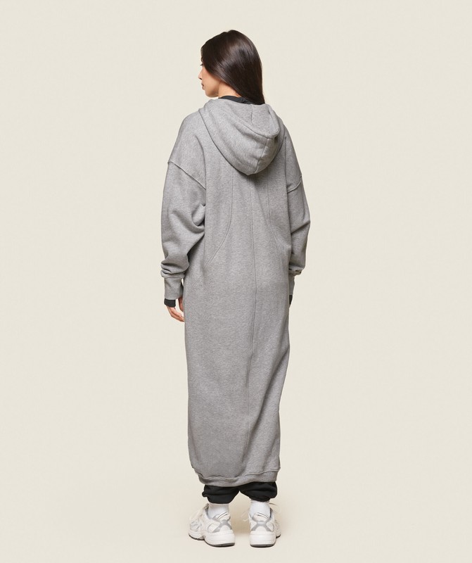 Gymshark GS x Leana Deeb Oversized Longline Zip Through Top Dam Ljusgrå | 052QCDUBW