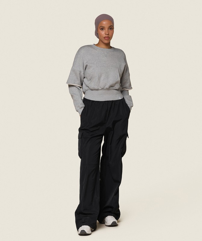 Gymshark GS x Leana Deeb Oversized Pants Byxor Dam Svarta | 291EIYJON