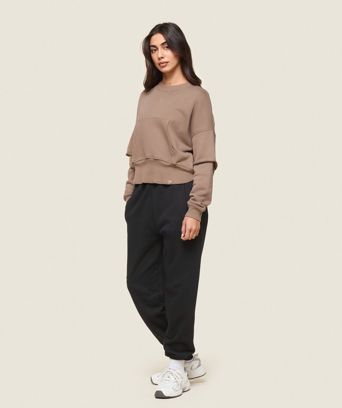 Gymshark GS x Leana Deeb Oversized Sweat Tröjor Dam Bruna | 741RAQKWI