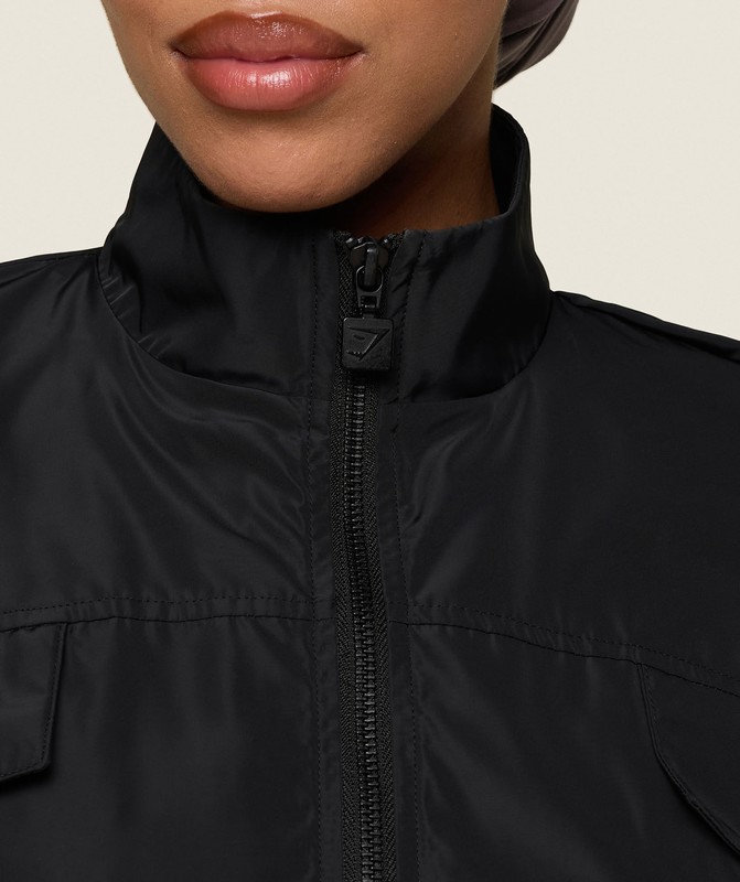 Gymshark GS x Leana Deeb Woven Jacket Jacka Dam Svarta | 689OBXEIH