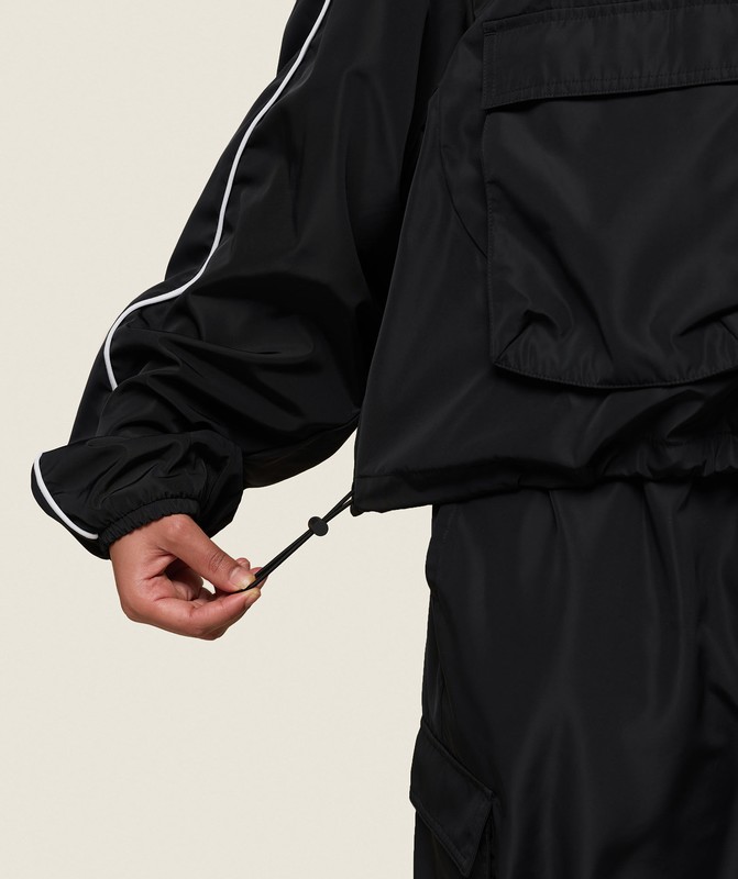 Gymshark GS x Leana Deeb Woven Jacket Jacka Dam Svarta | 689OBXEIH