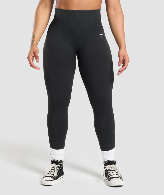 Gymshark Gains Seamless Leggings Leggings Dam Svarta | 520UNPDIZ