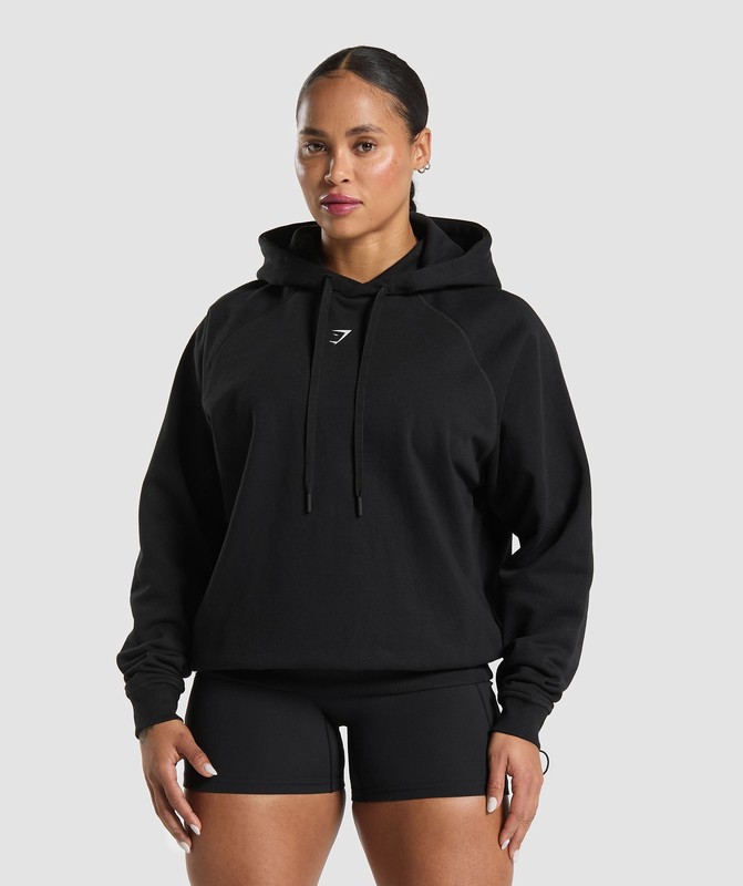 Gymshark Graphic Reaper Oversized Hoodie Hoodie Dam Svarta | 613GJEBQU