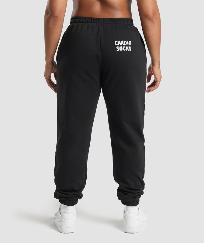 Gymshark Graphic Reaper Oversized Joggers Joggingbyxor Dam Svarta | 802FBJDGP