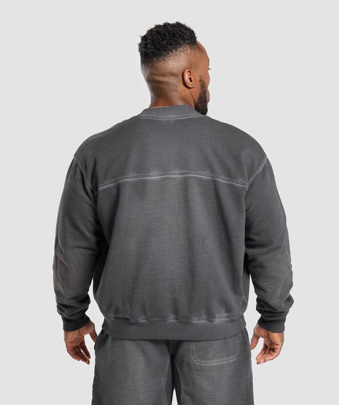 Gymshark Heavyweight Bomber Jacket Jacka Herr Svarta Tvätt | 315SJQZAY