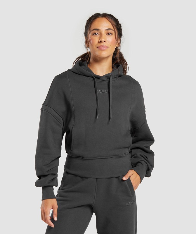 Gymshark Heavyweight Loopback Sweat Hoodie Hoodie Dam Grå | 593JLVHQR