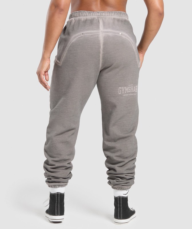 Gymshark Heavyweight Washed Pants Byxor Dam Metal Grå Grå | 631RJUHFI
