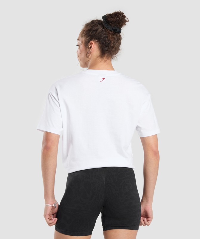 Gymshark I Love Squats Graphic Oversized Tee T-Shirt Dam Vita | 156WFNBQU