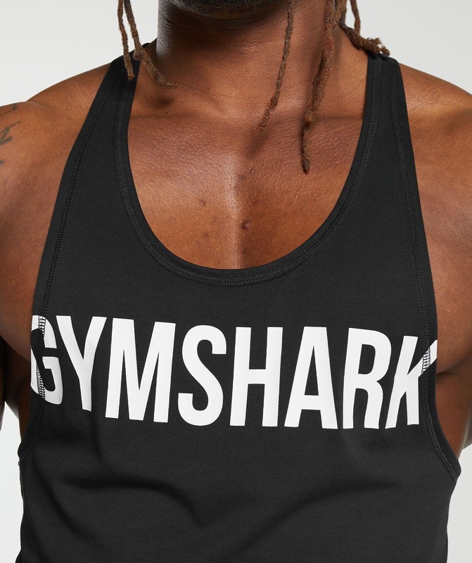 Gymshark Impact Stringer Stringer Herr Svarta | 803OWJLIF