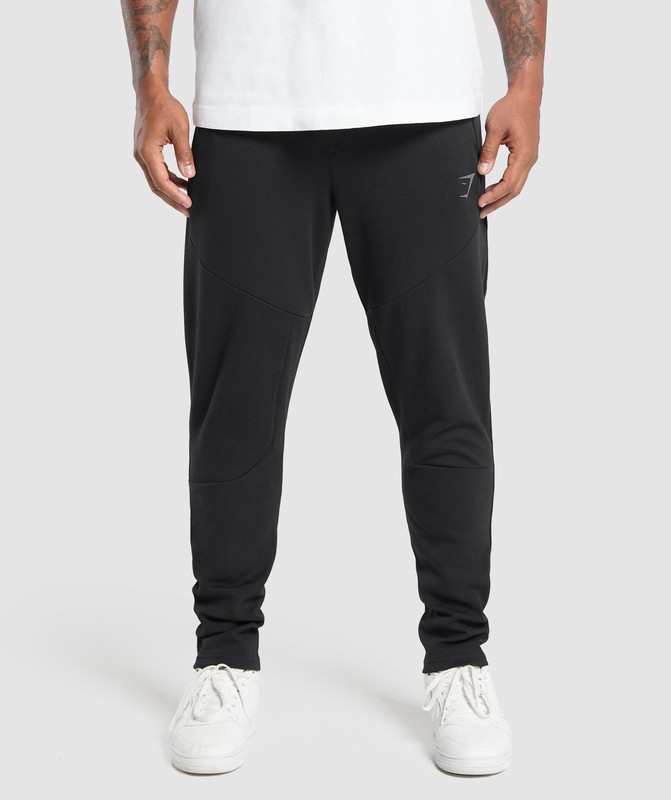 Gymshark Interlock Tech Joggers Joggingbyxor Herr Svarta | 951ECBKTH