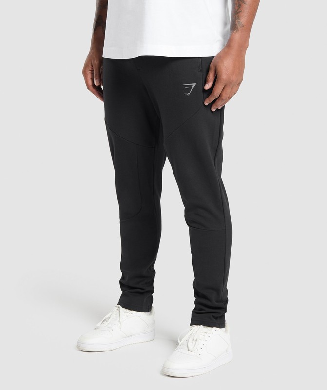 Gymshark Interlock Tech Joggers Joggingbyxor Herr Svarta | 951ECBKTH