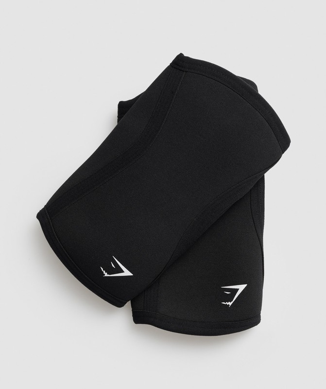 Gymshark Knee Sleeves 7mm Knee Sleeves Dam Svarta | 145JWCBNG