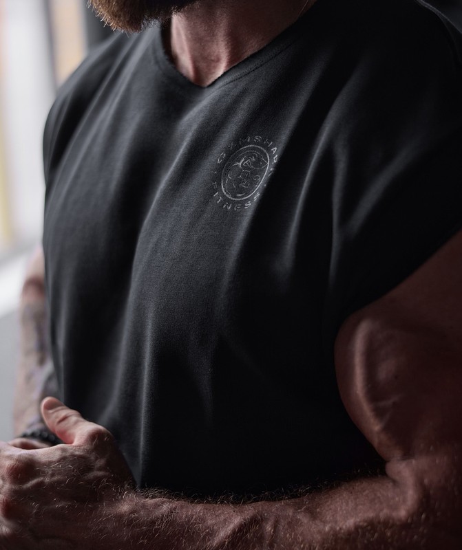 Gymshark Legacy Cap Sleeve Rag Top Top Herr Svarta | 014ECQDXZ