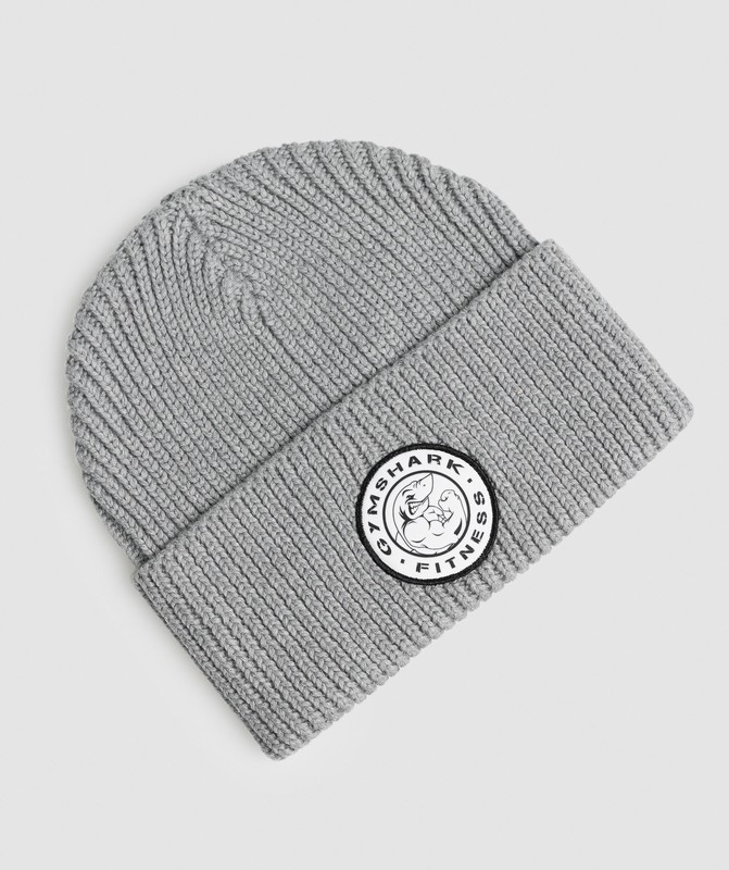 Gymshark Legacy Deep Cuff Beanie Mössa Herr Ljusgrå | 430XLWHUS