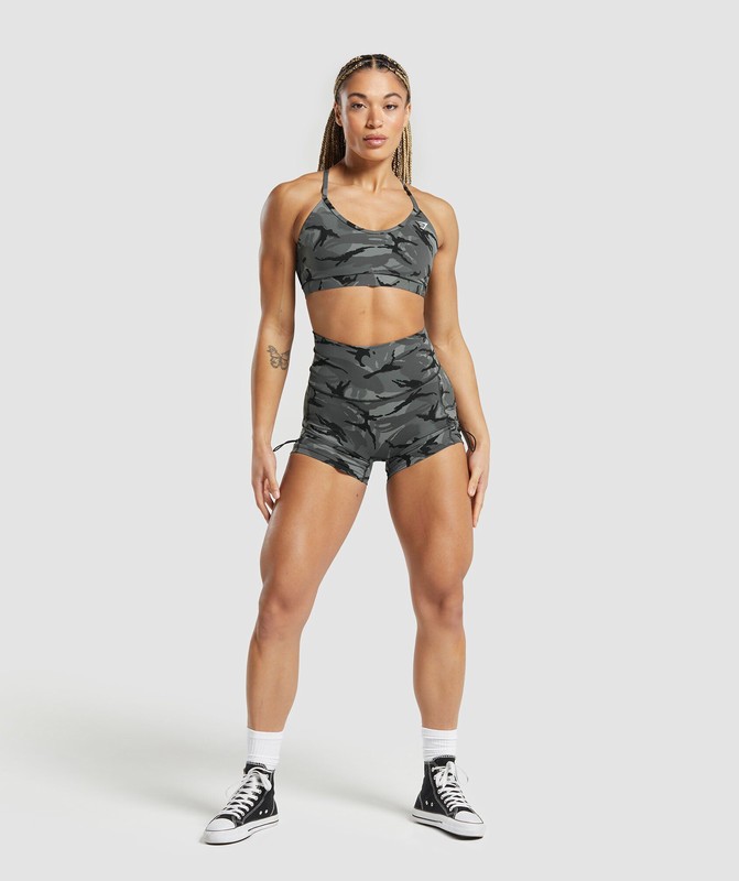 Gymshark Legacy Printed Sports Bra Sport BH Dam Grå | 641EFXRCV