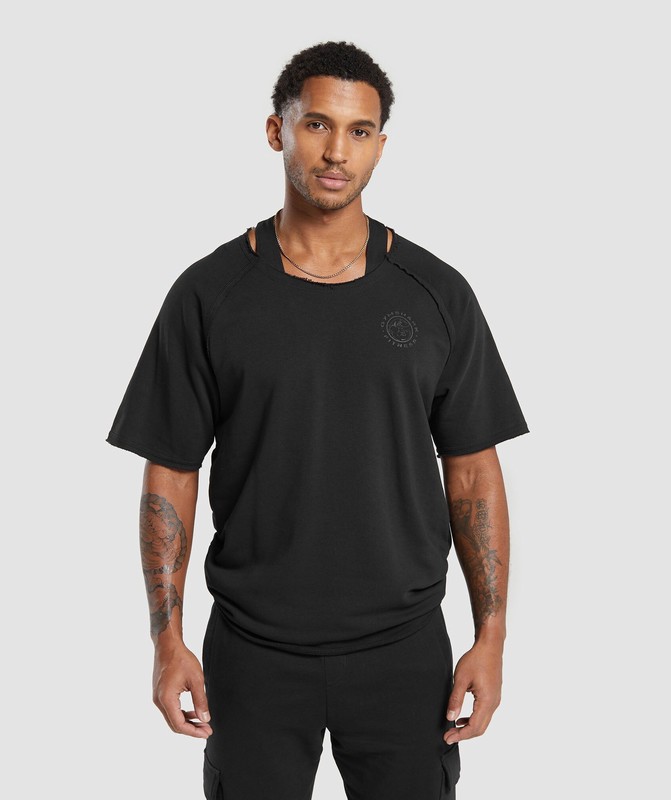 Gymshark Legacy Rag Top Top Herr Svarta | 504CIJLGZ