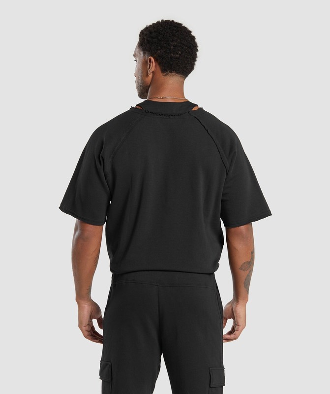 Gymshark Legacy Rag Top Top Herr Svarta | 504CIJLGZ