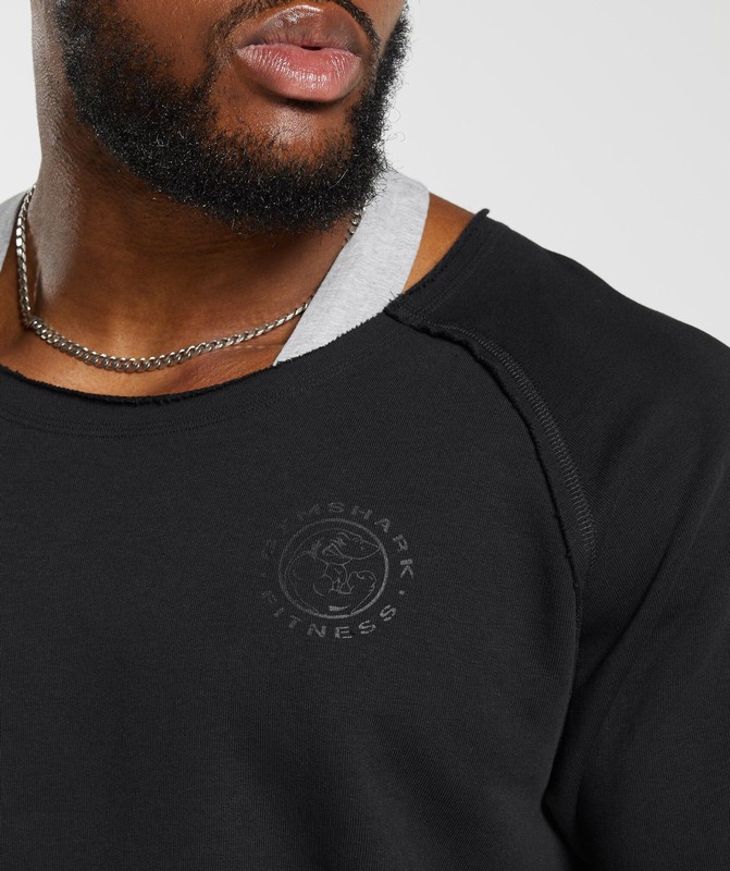Gymshark Legacy Rag Top Top Herr Svarta | 504CIJLGZ