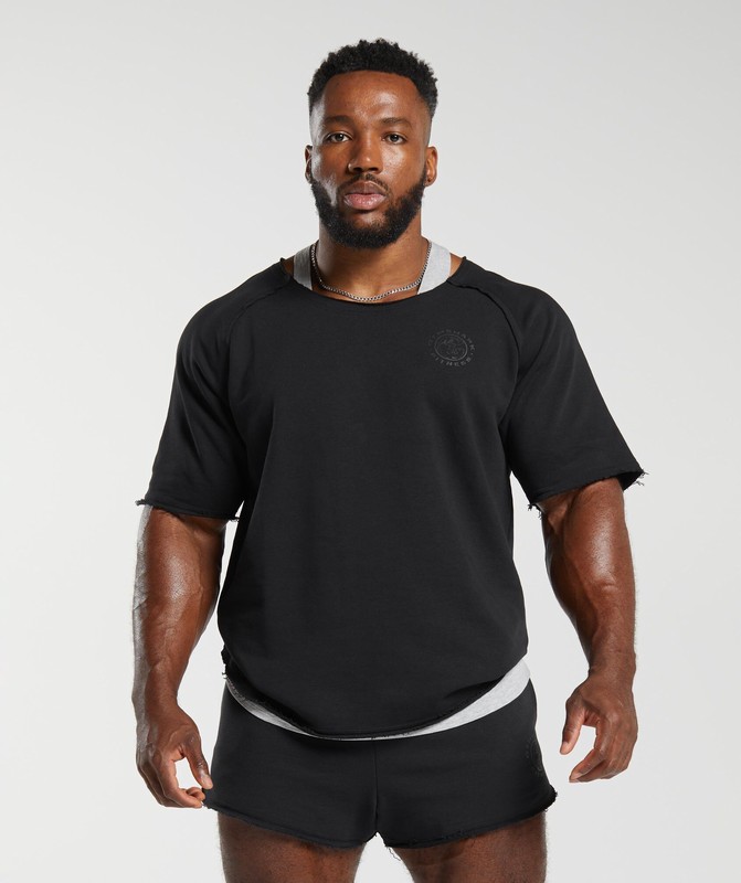 Gymshark Legacy Rag Top Top Herr Svarta | 504CIJLGZ