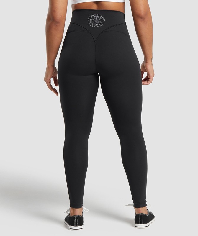 Gymshark Legacy Short Leggings Leggings Dam Svarta | 267EDZCHR
