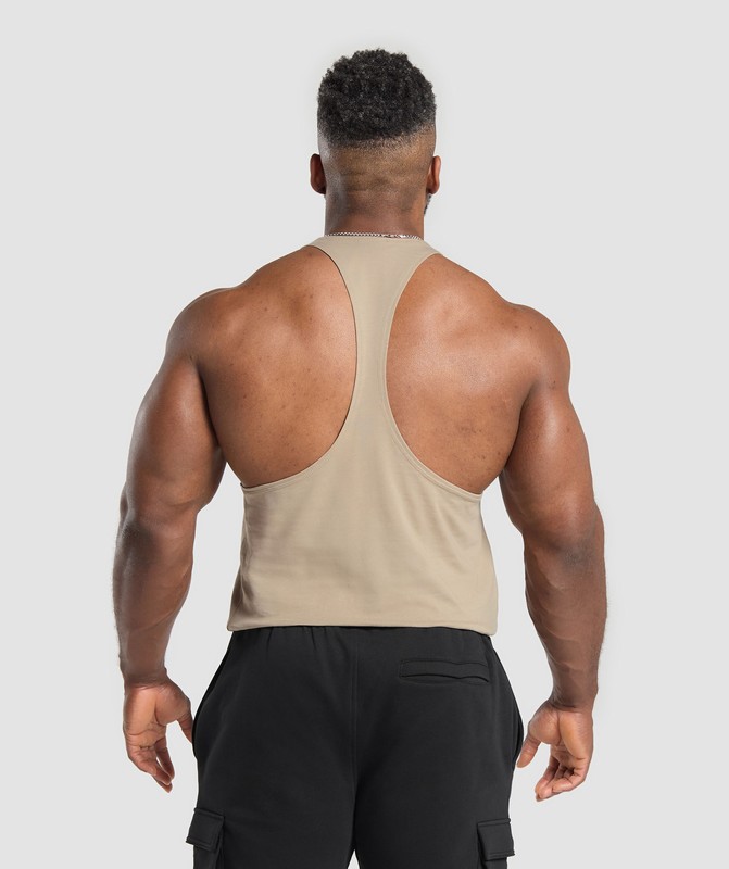Gymshark Legacy Stringer Stringer Herr Bruna | 052IVFPCD
