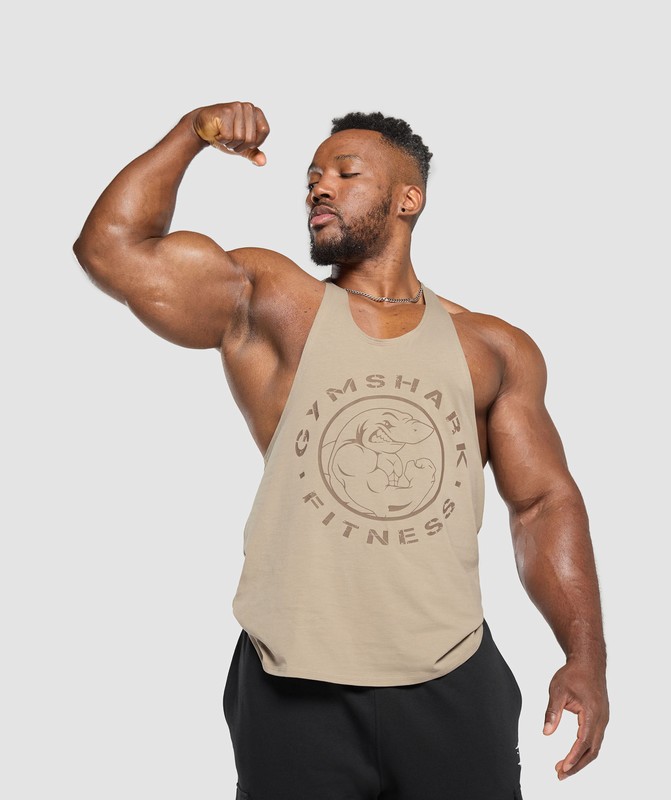 Gymshark Legacy Stringer Stringer Herr Bruna | 052IVFPCD
