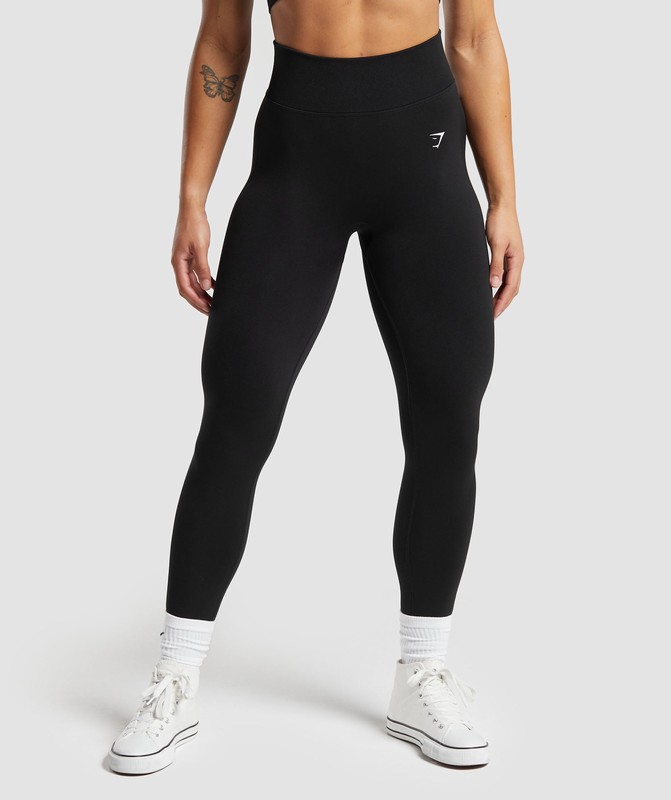 Gymshark Lift Seamless Leggings Leggings Dam Svarta Svarta | 459JDFOCQ