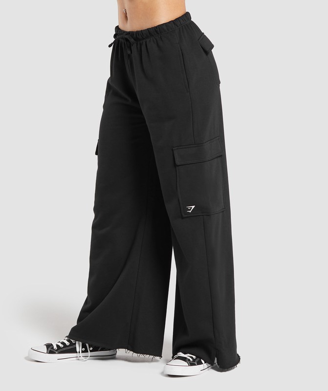 Gymshark Lifting Cargo Cotton Pants Byxor Dam Svarta | 384DSGAZM